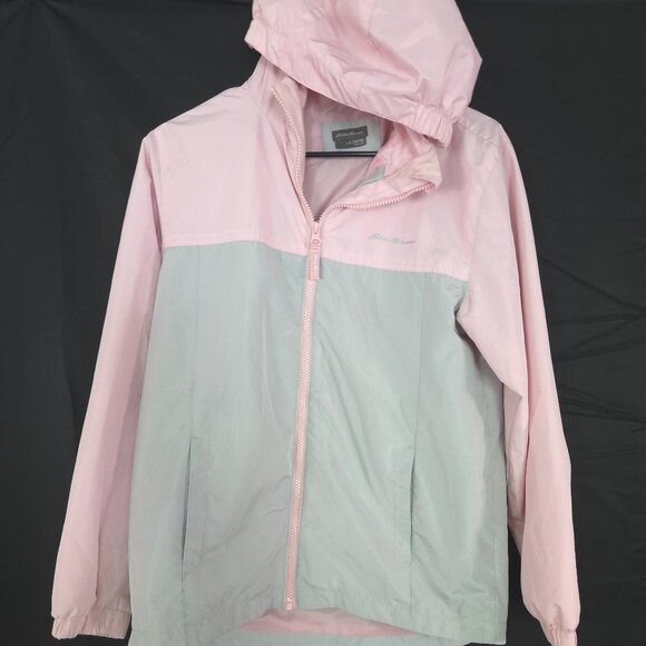 Vintage Eddie Bauer Windbreaker Jacket Pink/gray Size Youth Xl - Picture 1 of 7